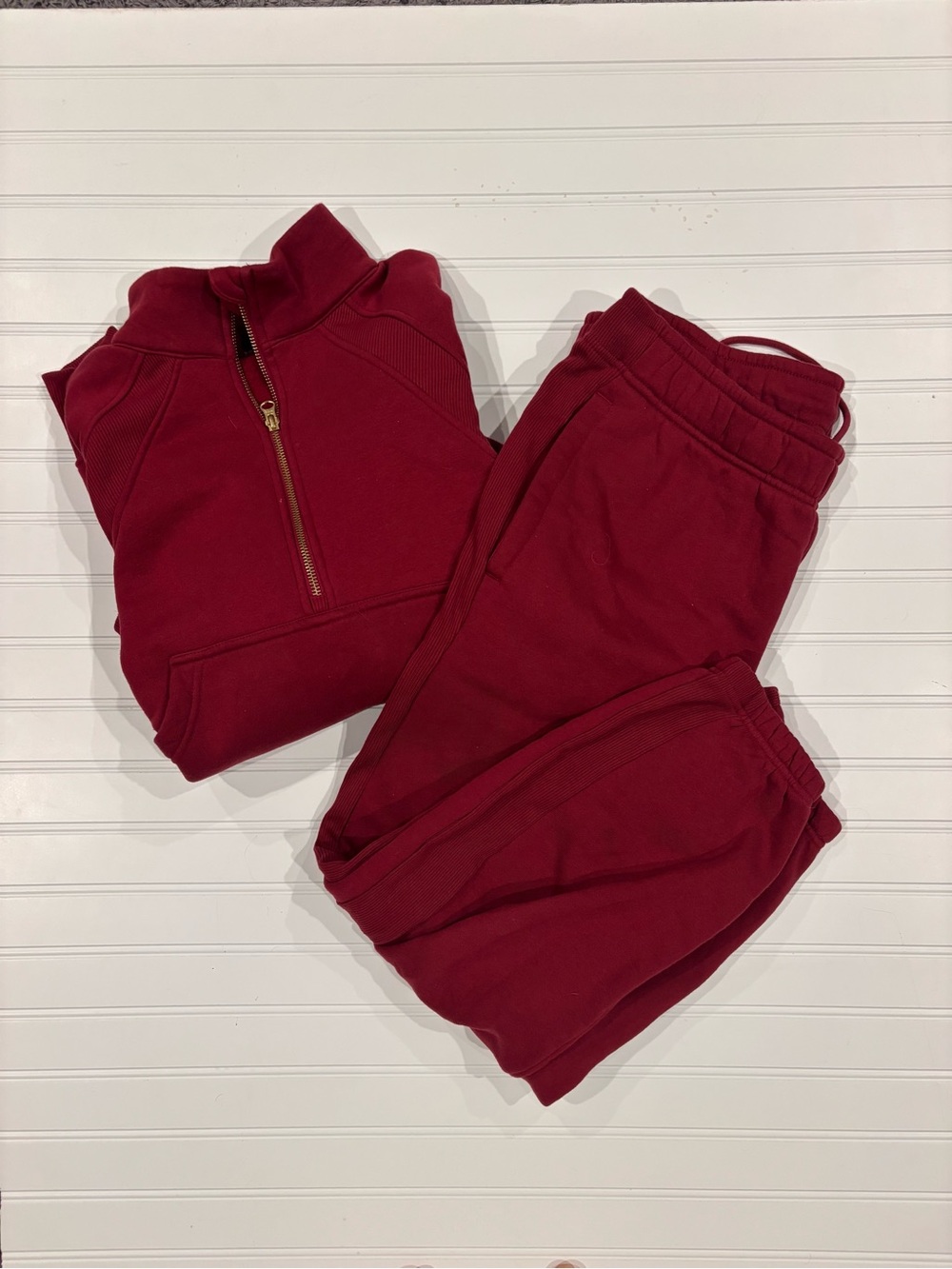 half zip and jogger set